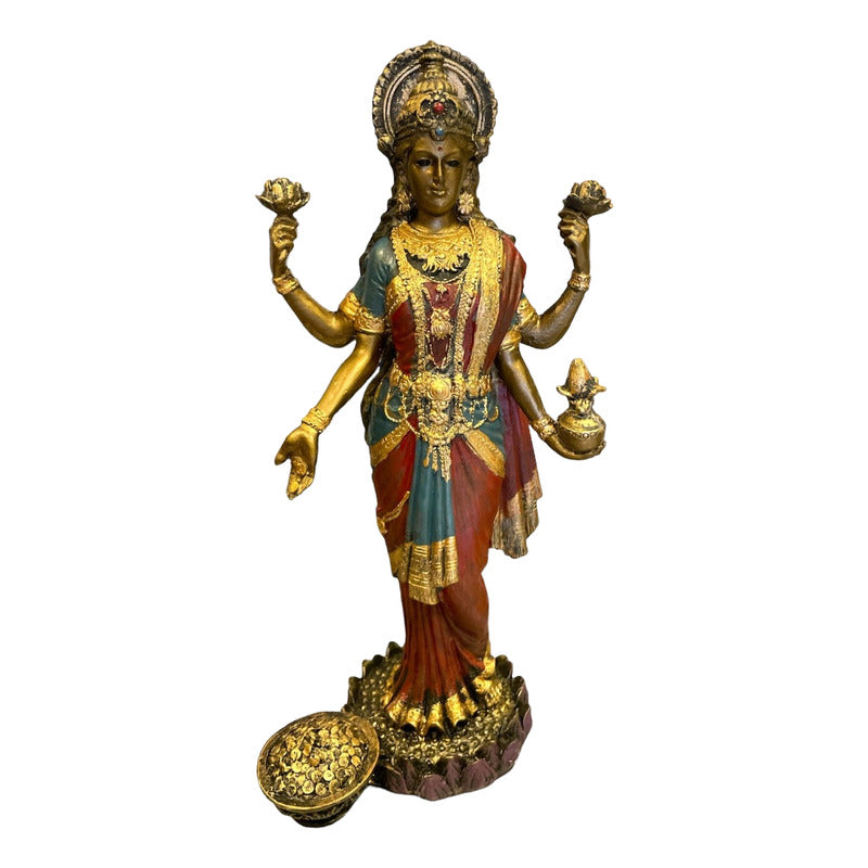 Lakshmi Goddess of Fortune Handmade Resin Ritualized.