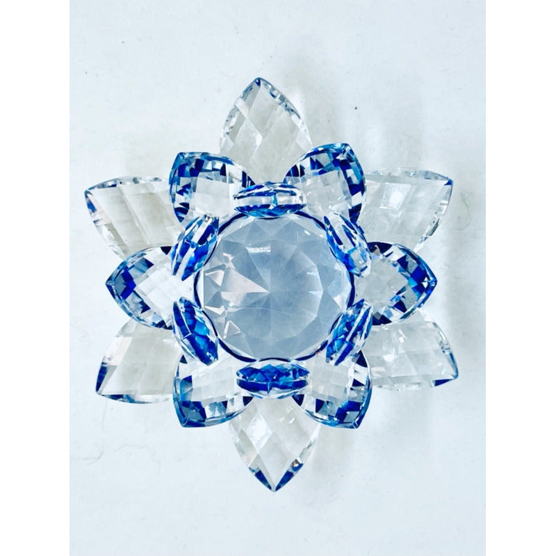 Flor De Loto En Cristal Importado 8cm De Largo.