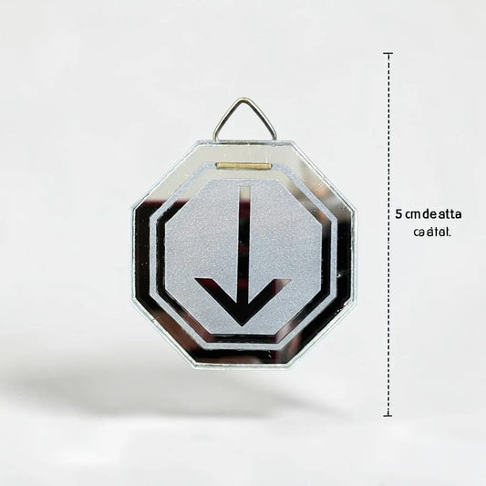 Espejo Octagonal, Grabado Con Símbolos Esotéricos De 5 Cm Promocion Profecional by HEREJE