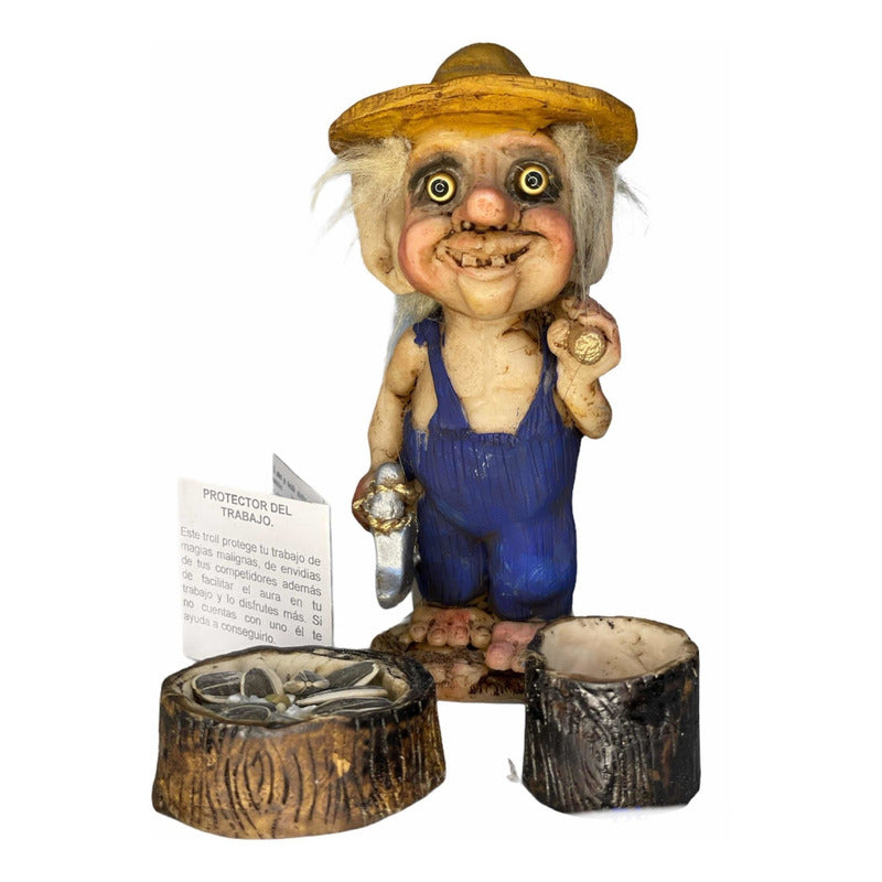 Troll Protector Del Trabajo +comedero+semillas 14 Cm Variado