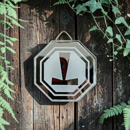 Espejo Octagonal, Grabado Con Símbolos Esotéricos De 5 Cm Martillo De Thor by HEREJE