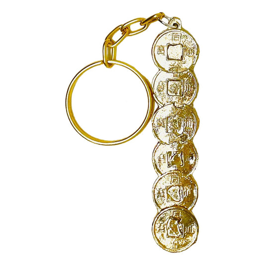 Little 6 Chinese Coins Feng Shui Amulet 8 Cm