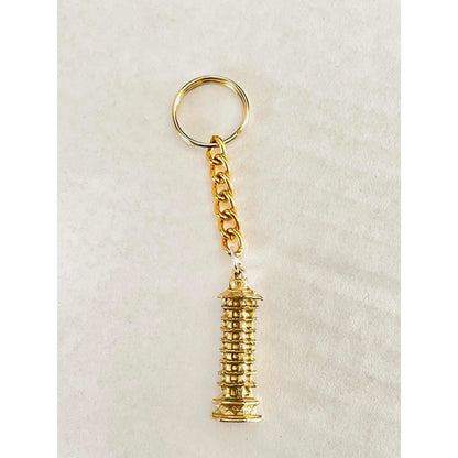 Feng Shui Pagoda Metal Keychain