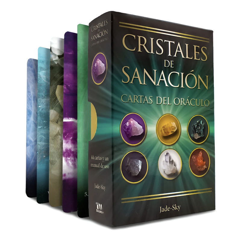 Oráculo Cristales De Sanación 44 Cartas + Guía Esotérica