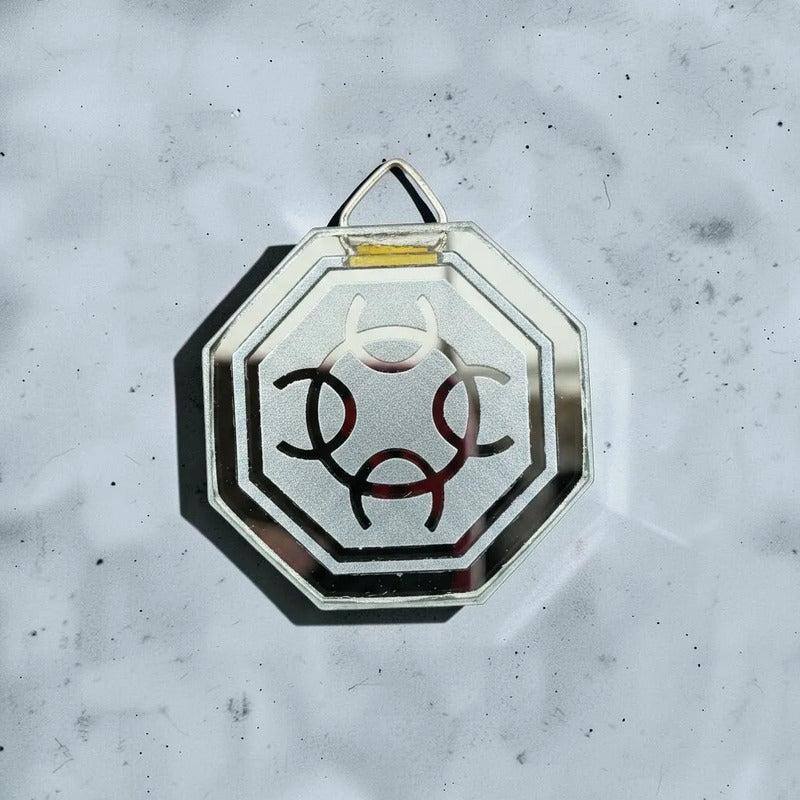 Espejo Octagonal, Grabado Con Símbolos Esotéricos De 5 Cm Generador De Energia Positiva by HEREJE