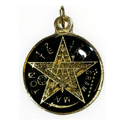 Hereje 7 Potencias Dije Encapsulado Y Tetra Al Reverso 25mm