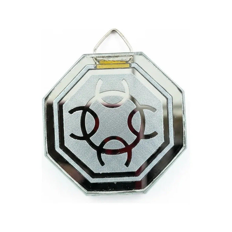 Espejo Octagonal, Grabado Con Símbolos Esotéricos De 5 Cm Generador De Energia Positiva by HEREJE