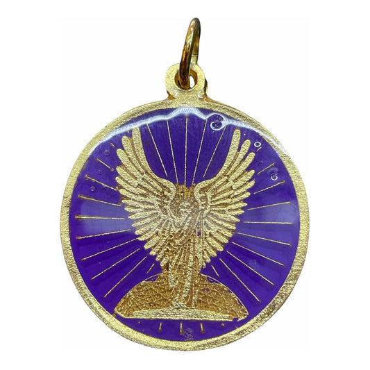 Metatron Pendant Die-cut, Encapsulated Gold Plated 3 Cm Diameter