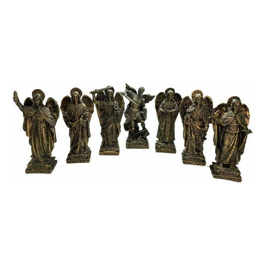 Archangels Set of 7 Pieces 12 cm Finished in National Bronze