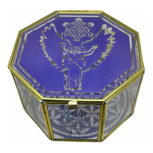 Metatron with the 7 Archangels Crystal Box 15 cm Engraved