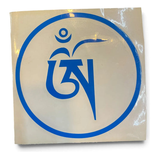 Estampa Om Hereje Azul Tibetano Recorte
