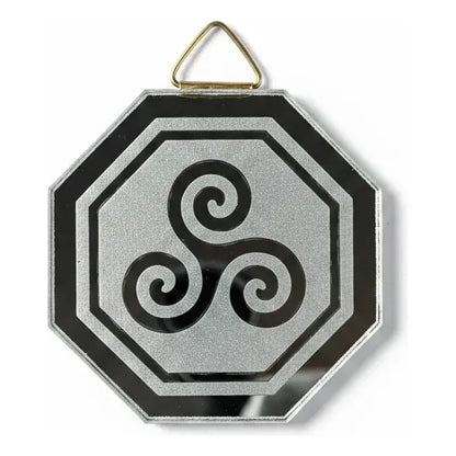 Espejo Octagonal, Grabado Con Símbolos Esotéricos De 5 Cm Trisquel by HEREJE