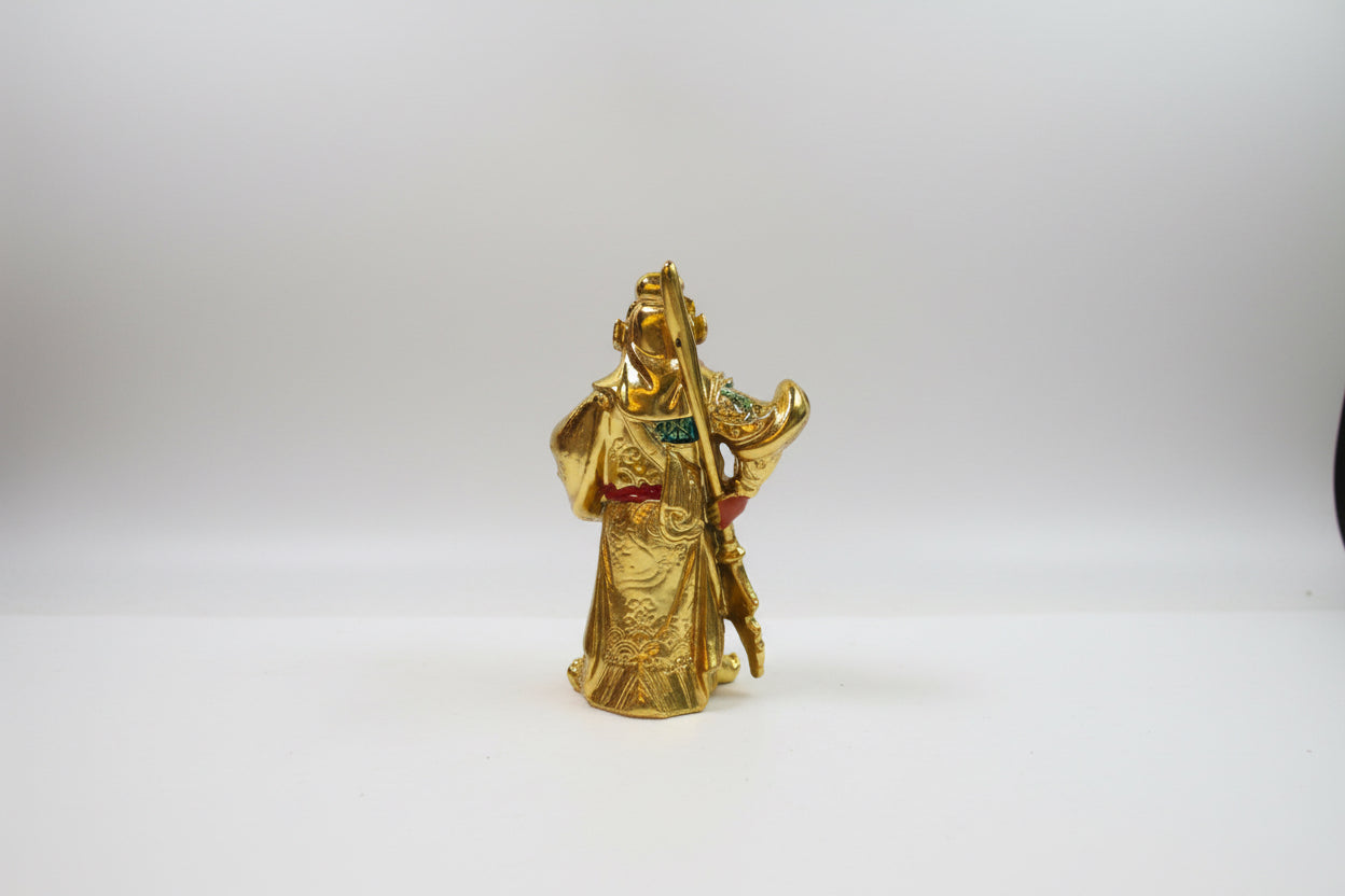 Guan Gong Dorado Feng Shui Protección 10cm Dorado by HEREJE