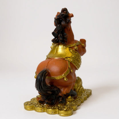 Caballo Del Año Chino Escultura De Resina 12x10x6cm