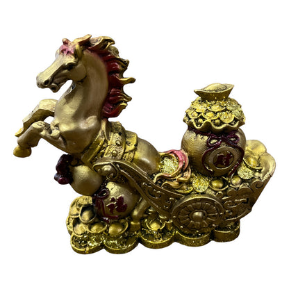Caballo Año Chino 11x10x4cm Escultura De Resina