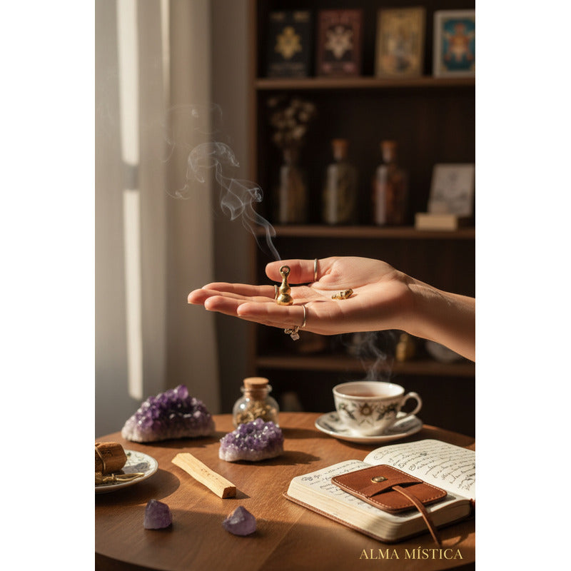 Gulu Wu Lou Amuleto De Metal Dorado 2 Cm De Alto Miniatura