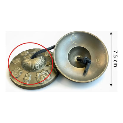 Cymbalo Tibetano Cuenco 7 Metales Indu 7.5 Cm