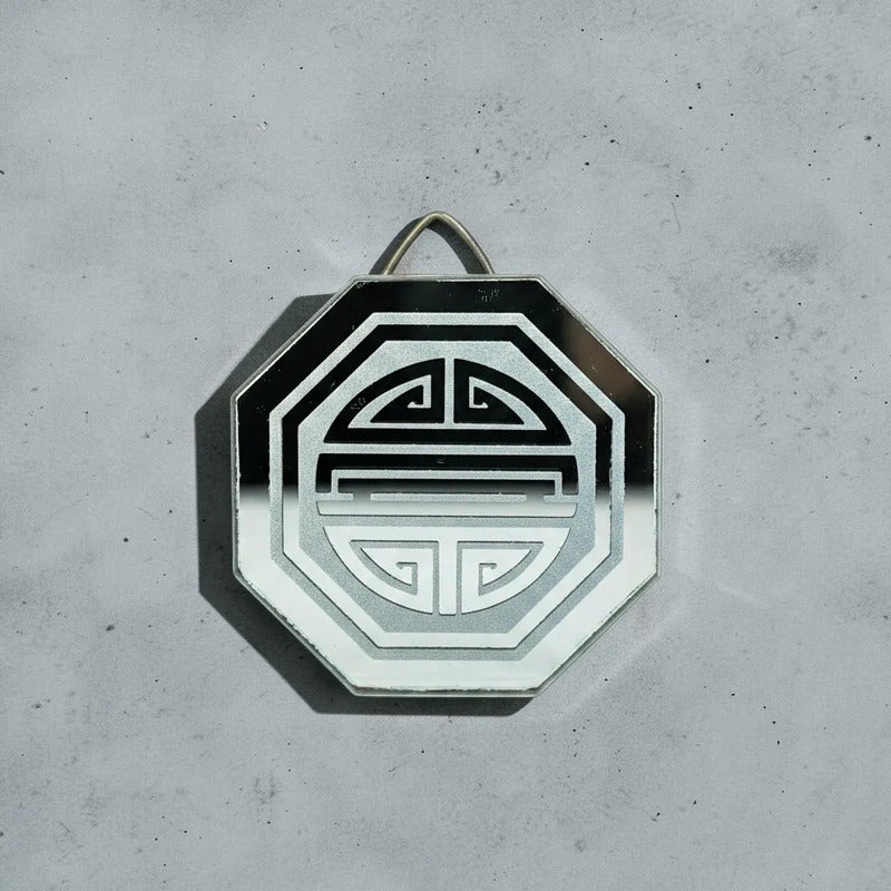 Espejo Octagonal, Grabado Con Símbolos Esotéricos De 5 Cm Longevidad by HEREJE