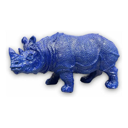 Kit Feng Shui: Figura Rinoceronte Azul 7.5cm + Figura Elefante Azul 8.6cm by HEREJE