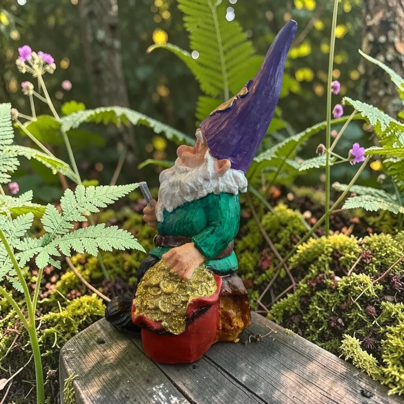 Gnomo De La Abundancia Y El Dinero Figura Decorativa 26 Cm A Verde by HEREJE