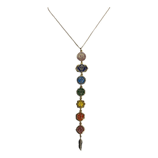 7 Chakra Charms with Gold Plated Chain