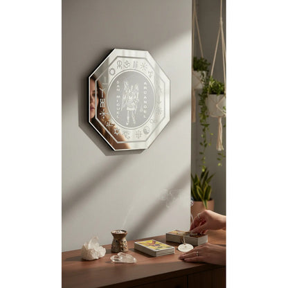 Espejo De 30 Cm Con Varios Grabados Artesanal A Elegir San Miguel