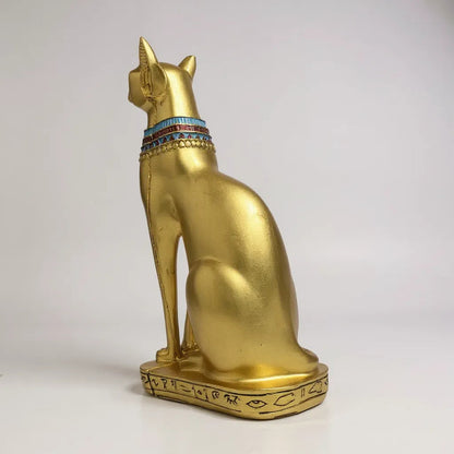 Bastet Egipcio Escultura De Resina 34x17x11 Cm