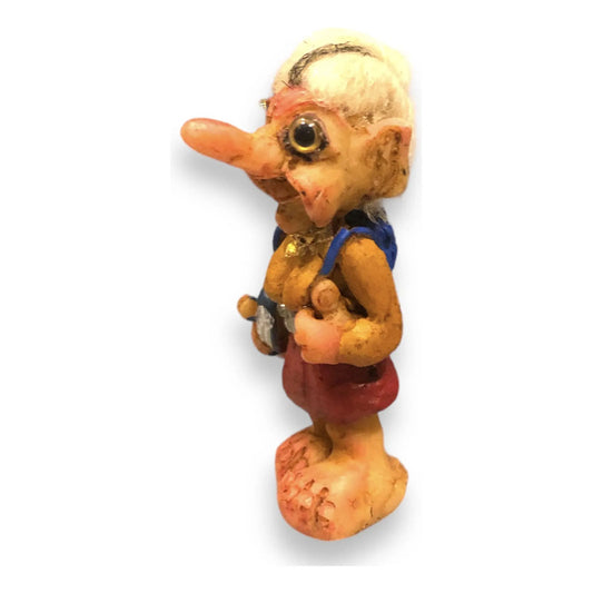 Troll Mini + Comedero + Semillas + Tarjeta Varios Modelos Estudiante Niña 4.5cm by HEREJE