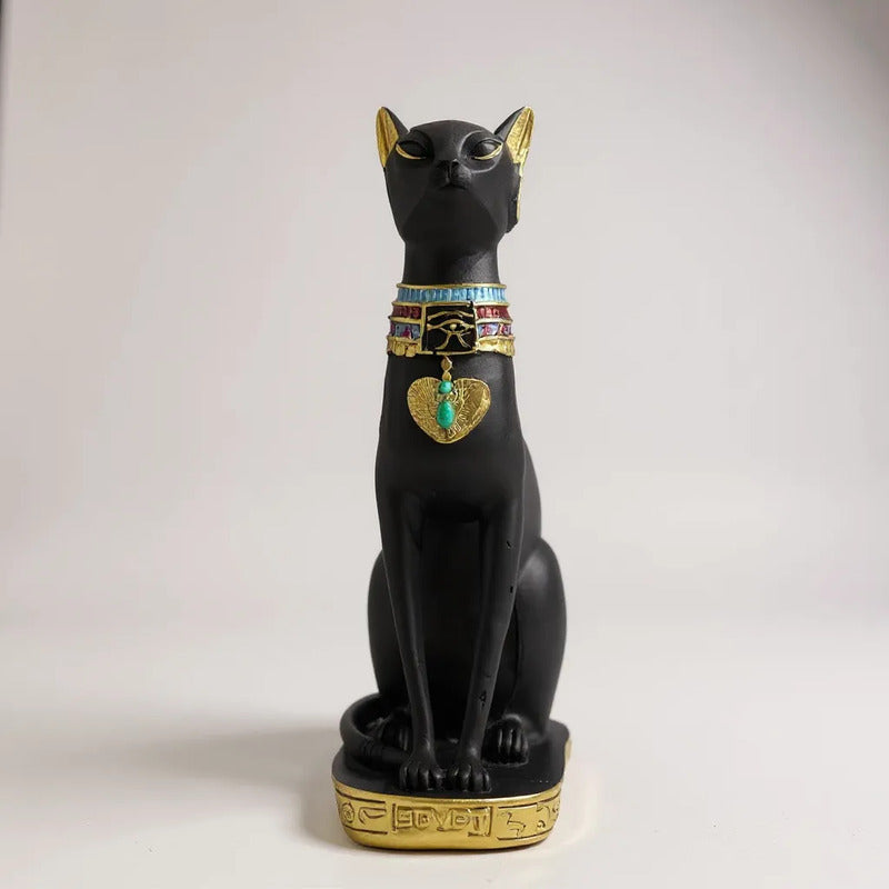 Bastet Egipcio Escultura De Resina 34x17x11 Cm