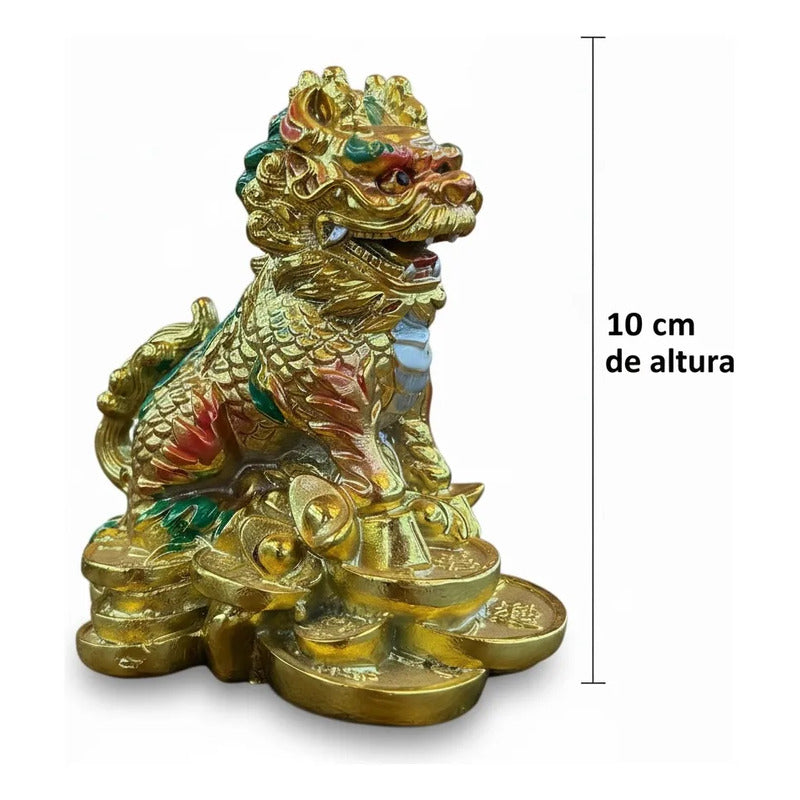 Figura Chillin Feng Shui Dorada 10cm Abundancia Riqueza Dorado by HEREJE