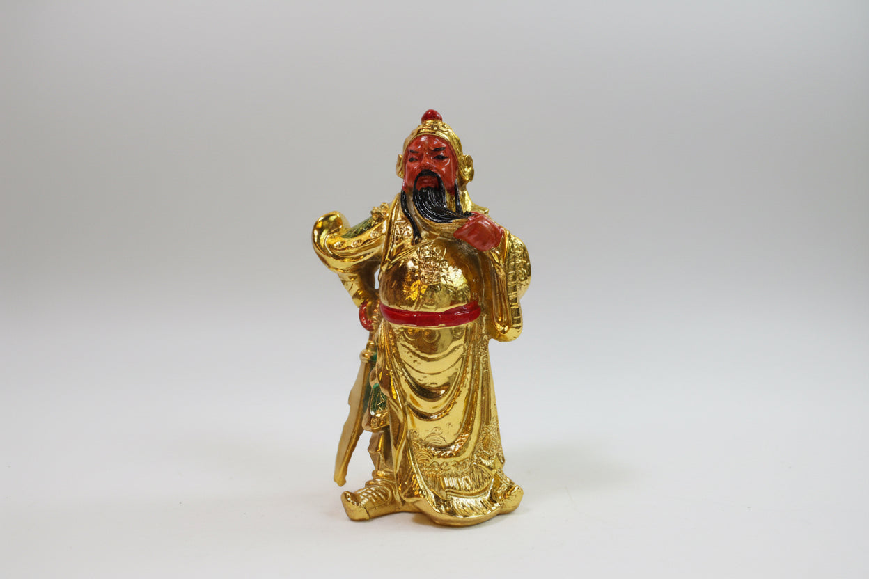 Guan Gong Dorado Feng Shui Protección 10cm Dorado by HEREJE