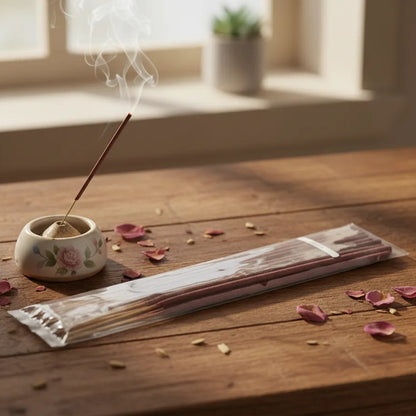 Incienso Artesanal 20 Varitas Gruesas Aroma A Elegir Rosas by HEREJE