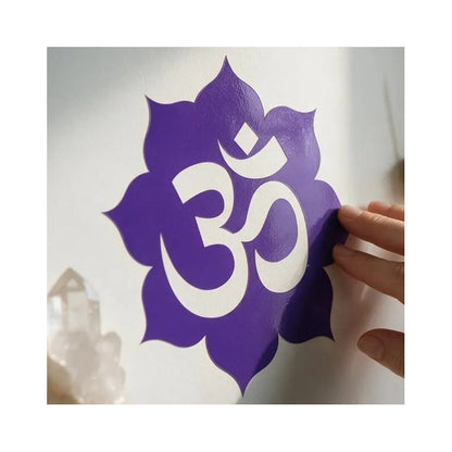 Estampa Om Hereje Morado Flor Recorte