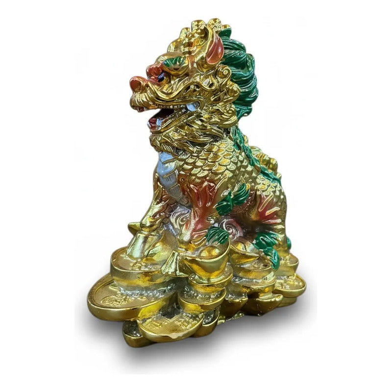 Figura Chillin Feng Shui Dorada 10cm Abundancia Riqueza Dorado by HEREJE
