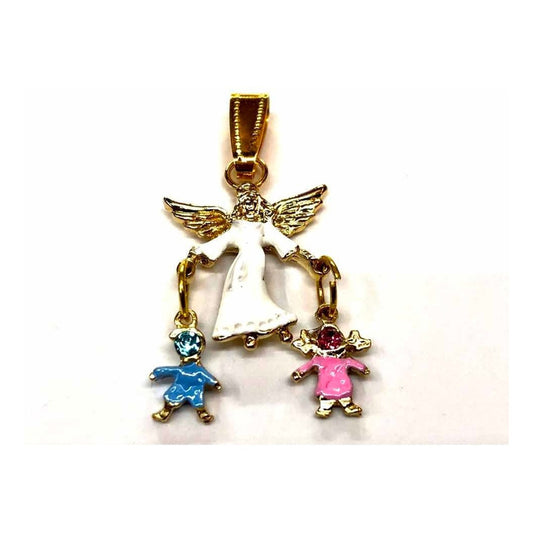 Guardian Angel Pendant Gold Plated Pendant with Crystal 3cm