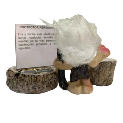 Troll Mini + Comedero + Semillas + Tarjeta Varios Modelos Protector Personal 5.7cm