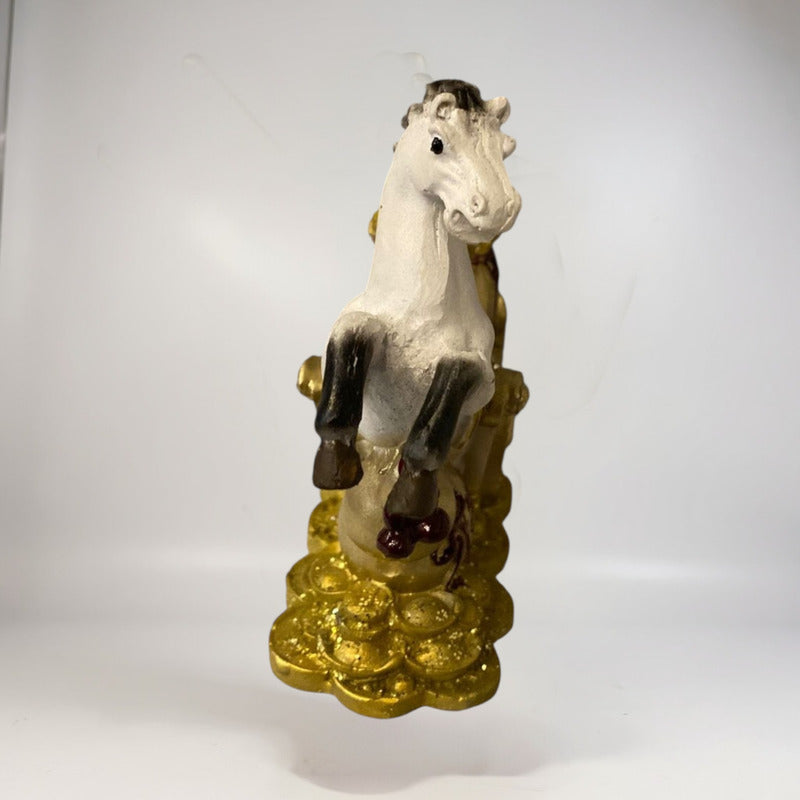 Caballo Año Chino 11x10x4cm Escultura De Resina