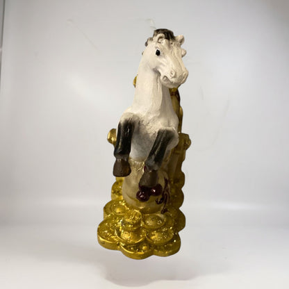 Caballo Año Chino 11x10x4cm Escultura De Resina