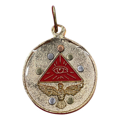 Medium Ritualized Pentagram 7 Metals Tetragrammaton