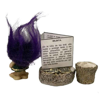 Troll Mini + Comedero + Semillas + Tarjeta Varios Modelos Bilva 6cm