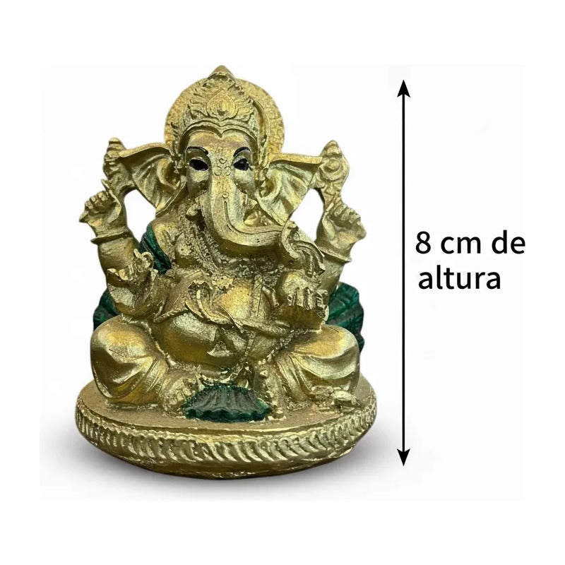 Ganesh Figura De Resina De 8 Cm De Atura Dorado by HEREJE