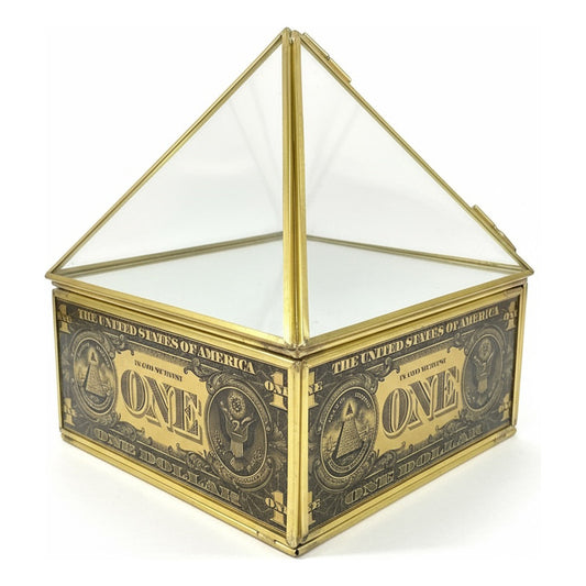 Caja De Vidrio Doble Piramide, Parrilla Reiki 19x15x15 Cm