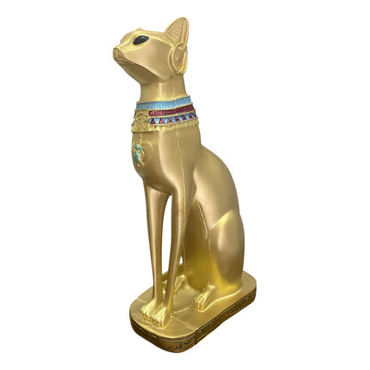 Bastet Egipcio Escultura De Resina 34x17x11 Cm