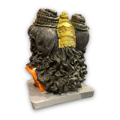 Ganesh Shiva Parvati Familia Sagrada Figura De Resina 21.5cm