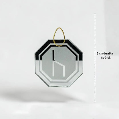 Espejo Octagonal, Grabado Con Símbolos Esotéricos De 5 Cm Experiencia Luminosa by HEREJE