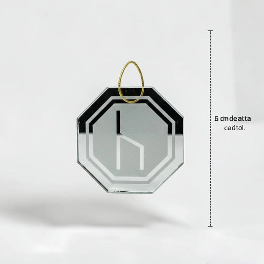 Espejo Octagonal, Grabado Con Símbolos Esotéricos De 5 Cm Experiencia Luminosa by HEREJE