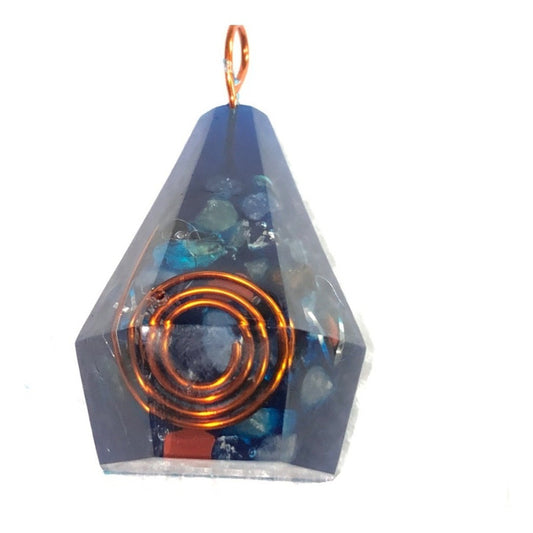Orgonite Pendant Prism Charm Cleanses Energy Amulet