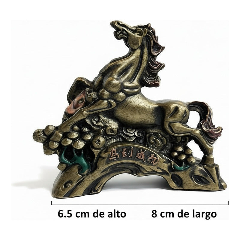 Caballo Del Año Chino Figura De Resina 6.5x8x2.5cm