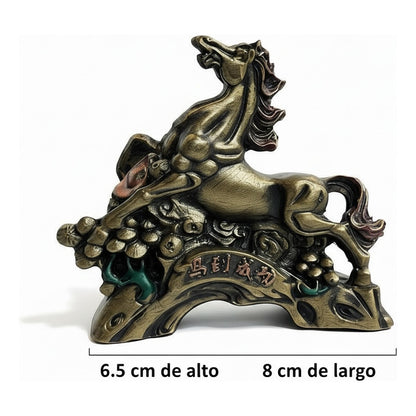 Caballo Del Año Chino Figura De Resina 6.5x8x2.5cm