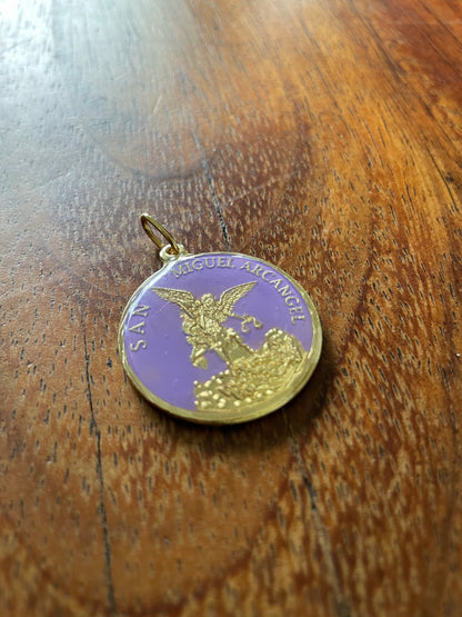 Saint Michael the Archangel G Gold Encapsulated Medal 30 mm